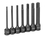 Grey Pneumatic GY1247MH 3/8" Drive 7 Piece 4" Length Metric Hex Driver Set, Price/EA