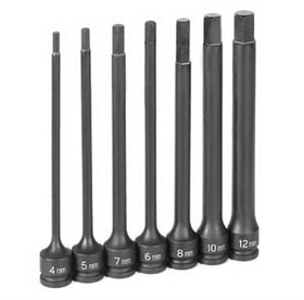 Grey Pneumatic GY1267MH 3/8" Drive 7 Piece 6" Length Metric Hex Driver Set
