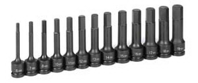 Grey Pneumatic GY1343MH 1/2" Drive 13 Piece 4" Length Metric Hex Driver Set