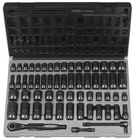 Grey Pneumatic GY81259CRD 3/8" Drive 12 point 59 Piece Fract. & Metric Duo Socket Set