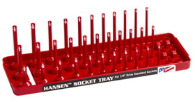 Hansen Global 14013 1/4" Red SAE 3 Row Deep Semi-Deep & Regular Socket