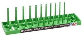 Hansen Global 1403 1/4" Dr. Green SAE Deep & Regular Socket Holders