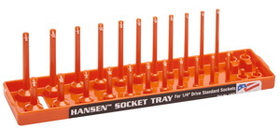 Hansen Global 1405 1/4" Dr. Orange SAE Deep & Regular Socket Holders