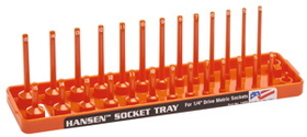 Hansen Global 1406 1/4" Dr. Orange Metric Deep & Regular Socket Holders