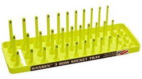 IRWIN 14073 HV Yellow 1/4" Dr. SAE 3 Row Multi Length Socket Holder