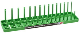 Hansen Global 3804 3/8" Dr. Green Metric Deep & Regular Socket Holders
