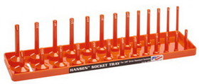 Hansen Global 3805 3/8" Dr. Orange SAE Deep & Regular Socket Holders