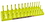 Hansen 38073 HV Yellow 3/8" Dr. SAE 3 Row Multi Length Socket Holder