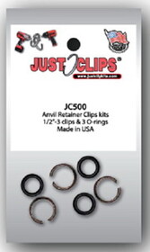 Just Clips JC500 1/2" Snap Ring Kit (3 Sets)