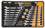 GearWrench 35720-06 Metric and SAE Ratcheting Combination Wrench Value Pack Set