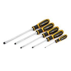 GearWrench 80053H 5 Piece Slotted Dual Material Screwdriver Set