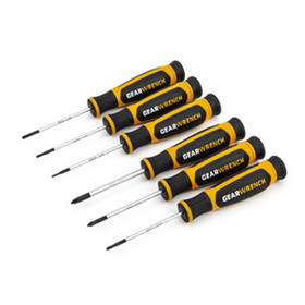 GearWrench 80055H 6 Piece Mini Dual Material Screwdriver Set