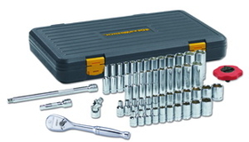 Apex Tool Group KD80300P 51-Pc 1/4" Drive SAE/Metric 6 pt Standard & Deep Socket Set