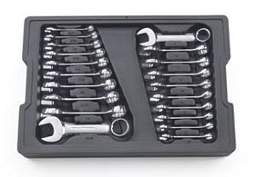 GearWrench KD81903 20 Piece Stubby Wrench Set 3/8-15/16 10-19Mm