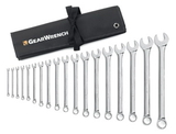 GearWrench KD81917 18 Piece SAE Long Pattern Non Ratcheting Combo Wrench Set