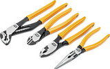 GearWrench 82203 4 Piece Popular Pliers Set Dipped Grip