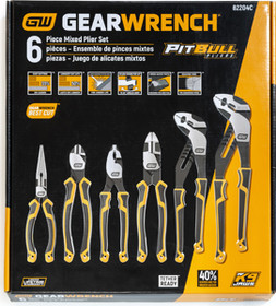 GearWrench 82204C 6 Piece Popular Pliers Set Dual Grip