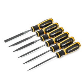 GearWrench 82821H 6 Piece Mini File Set Dual Material Handle