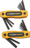 GearWrench 83511 17 Piece SAE/Metric Ball End Folding  Hex Key Set