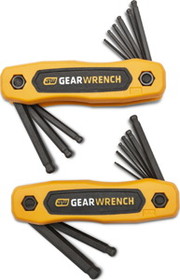GearWrench 83511 17 Piece SAE/Metric Ball End Folding  Hex Key Set