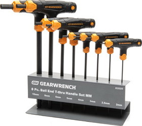 GearWrench 83520 8 Piece Metric Ball End T-Handle Hex Key Set