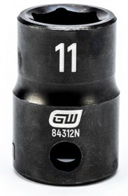 GearWrench 84312N 3/8" Drive 11mm Shallow Impact Socket