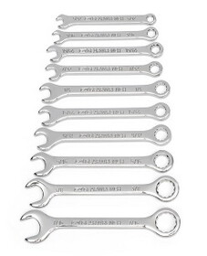GearWrench 86560 10 Piece SAE Midget Combination Wrench Set