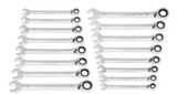 GearWrench 86629 16 Piece 90T Metric Reversible Ratcheting Wrench Set