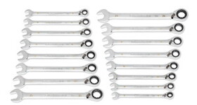 GearWrench 86629 16 Piece 90T Metric Reversible Ratcheting Wrench Set