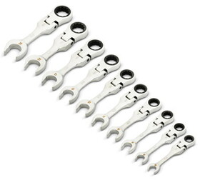 Gearwrench KD86870 10 Piece 90T Metric Stubby&nbsp;Flex Ratcheting Wrench Set