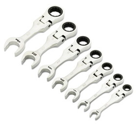 Gearwrench KD86878 7 Piece 90T SAE Stubby Flex&nbsp;Ratcheting Wrench Set