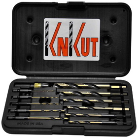 Knkut KW12KKQRD 12 Piece 1/4" Hex Shank Quick Release Drill Bit Set