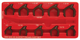 Lock Technology 1900 10 Piece SAE Shockit Crows Foot Set