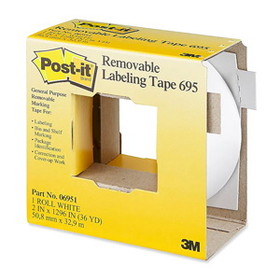 3M 6951 2"x36 Yards Post-It Labeling Tape-White