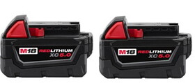 Milwaukee 48-11-1852 M18 Redlithium 5.0ah 2-Pack Batteries