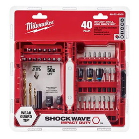 Milwaukee 48-32-4006 40 Piece Shockwave Impact Duty Drill &amp; Drive Set