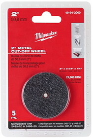 Milwaukee Electric Tool MWK49-94-2000 5 Pack of 2" Metal Cut Off Wheel