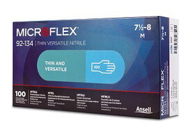 Microflex 92-134-XL Versatility X-Large Light Blue Nitrile Case of Gloves