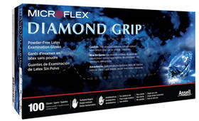 Microflex - Bc - 40 MXMF300L-10 CASE Diamond Grip Latex Gloves Large