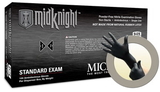 Microflex MXMK296L MidKnight Black Nitrile Powder Free Gloves Large