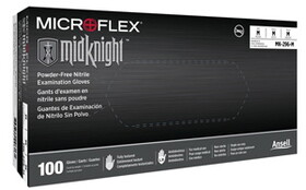 Microflex - Bc - 40 MXMK296M-10 CASE MidKnight Black Nitrile Powder Free Gloves Medium