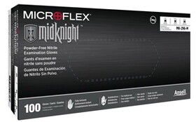 Microflex - Bc - 40 MXMK296S-10 CASE MidKnight Black Nitrile Powder Free Gloves Small