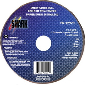 Shark 12929 1" x 25 Yard Aluminum Oxide Emery Cloth Roll 120 Grit