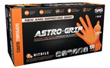 SAS Safety Corp 66472 Astro-Grip Orange Medium 3D Cube Grip Powder-Free Nitrile