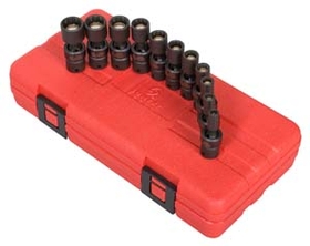 Sunex Tool SU1825 1/4" Drive Magnetic 12 Point Universal Impact Socket Set