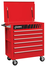 Sunex 8057 Premium Full Drawer Service Cart - RedCubes:92.5000