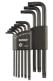 Sunex SU9859TP 9 Piece Tamperproof Torx Long Arm Magnetized Key Set