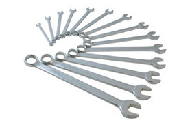 Sunex 9915A 14 Piece SAE Full Polished V-Groove Combination Wrench Set