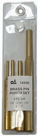 S & G Tool Aid TA14290 4 Piece Brass Pin Punch Set