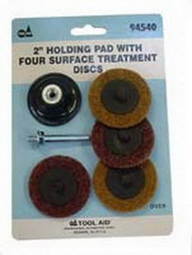 S & G Tool Aid TA94540 2" Holding Pads With Four Surface Treatment Discs